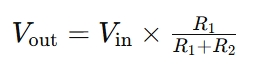 Output voltage calculation formula of the potentiometer: